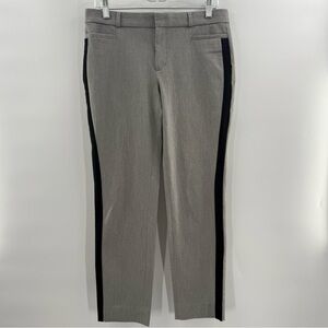 Banana Republic Sloan Curvy Fit Heathered Grey Side Stripe Pants Size 6